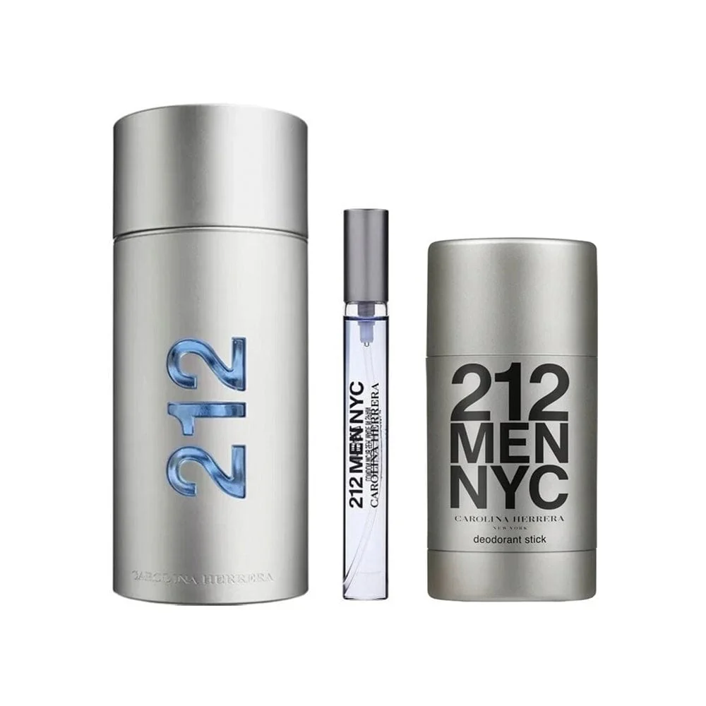 Carolina Herrera Set 212 Men NYC 100ML+DEO 75ML+Mini 10ML 2025 (H) - Image 2