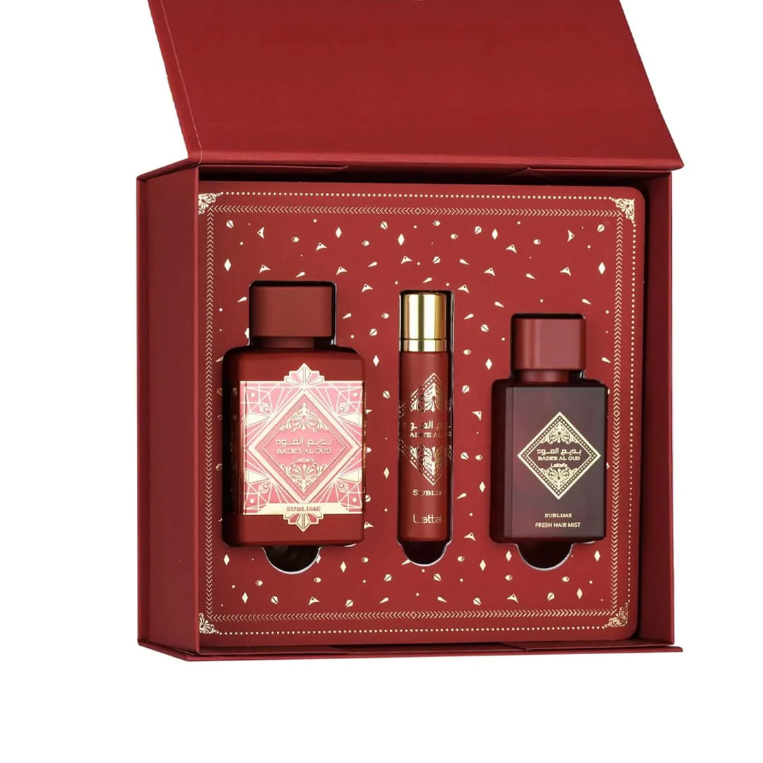Lattafa Set Badeé Al Oud Sublime 100Ml+50Ml+12Ml EDP (U) - Image 2